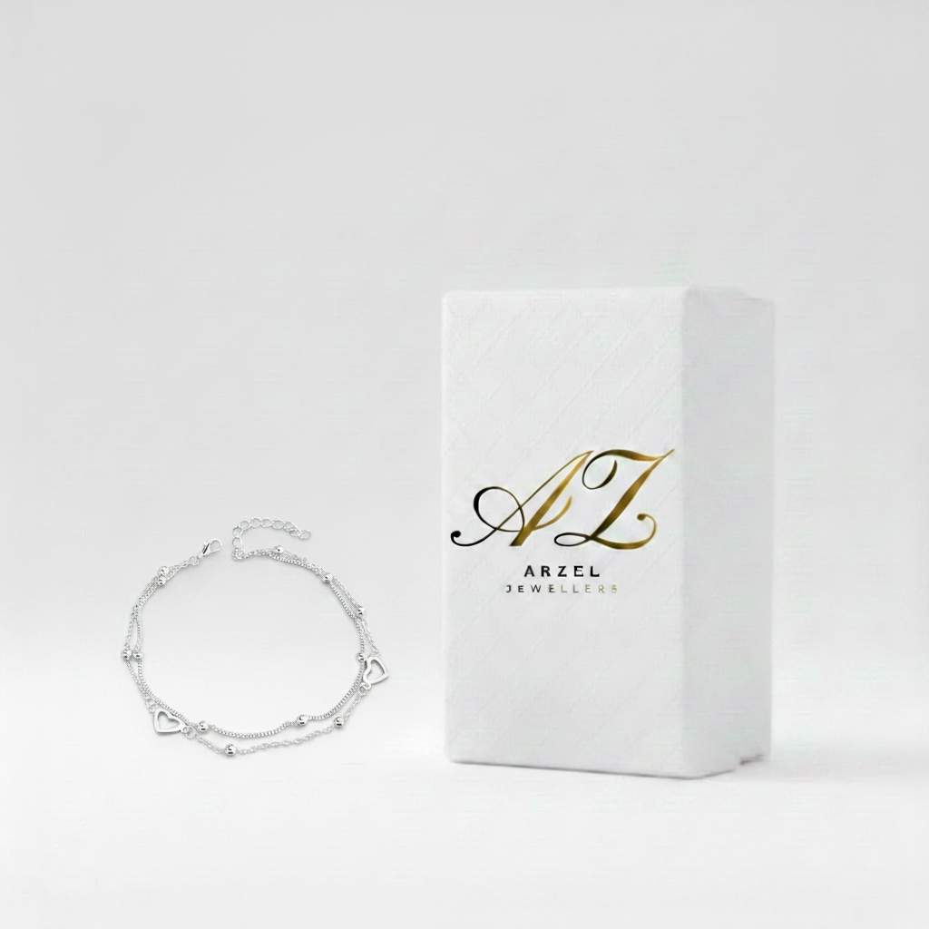 Arzel Jewellers™ | Layered Heart Bracelet with Box