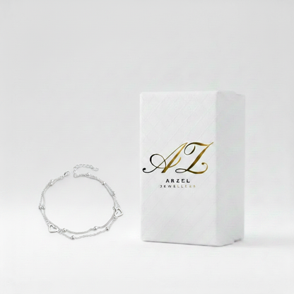 Arzel Jewellers™ | Layered Heart Bracelet with Box